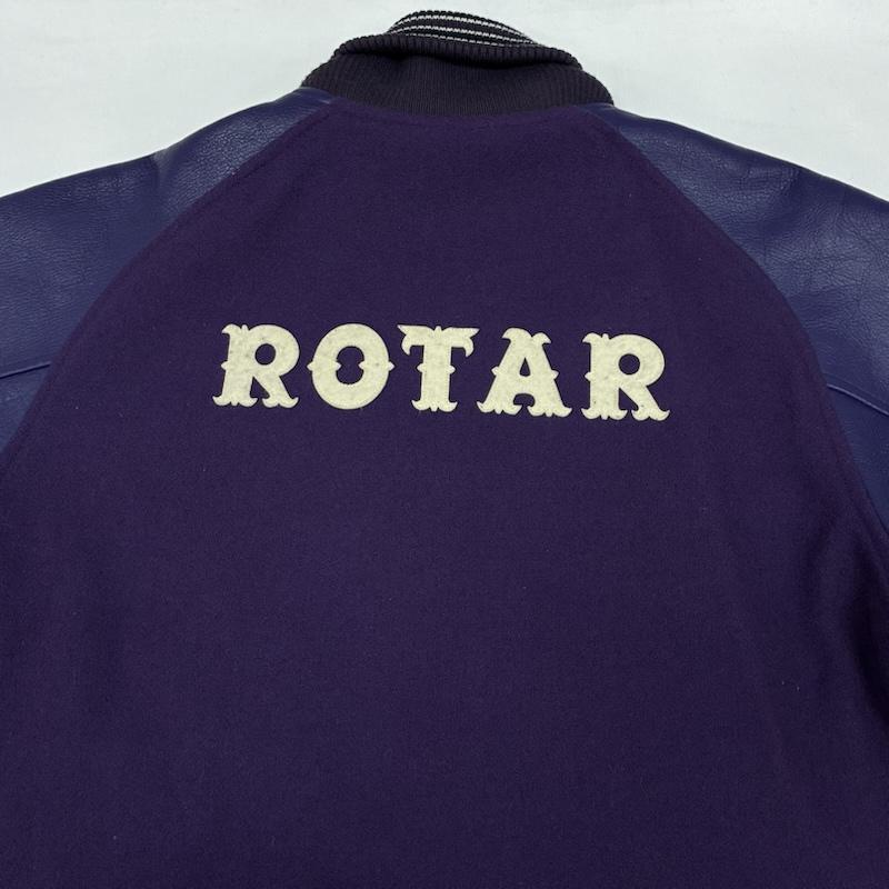 ローター ROTAR ジャケット、上着 ジャンパー、ブルゾン ウール レザー スリーブ サガラ フェルト ワッペン スタジャン リブライン ショールカラー L メンズ USED 古着 中古 50168145