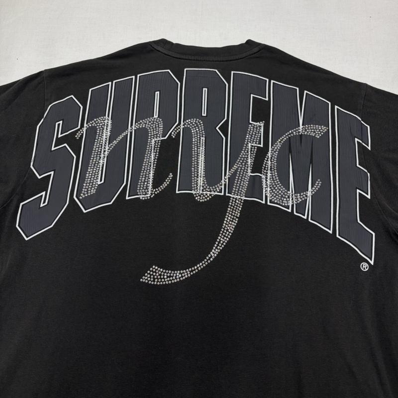 シュプリーム Supreme Tシャツ 半袖 26SS S/S ラインストーン スクリプト RhineStone Script バックロゴ プリント 半袖 Tシャツ L ロゴ、文字 X プリント 黒 / ブラック / black メンズ USED 古着 中古 50168146