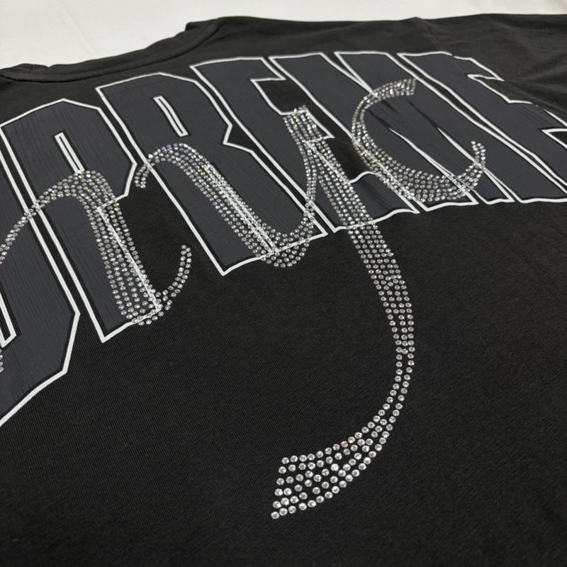 シュプリーム Supreme Tシャツ 半袖 26SS S/S ラインストーン スクリプト RhineStone Script バックロゴ プリント 半袖 Tシャツ L ロゴ、文字 X プリント 黒 / ブラック / black メンズ USED 古着 中古 50168146