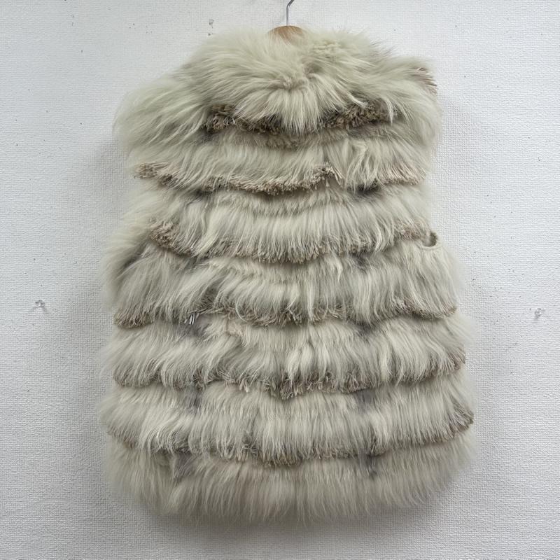 古着 USED ベスト ベスト CHIE IMA カジュアル 毛皮 フリル ファー ベスト アウター 42 ベージュ / ベージュ / beige レディース USED 古着 中古 50168147