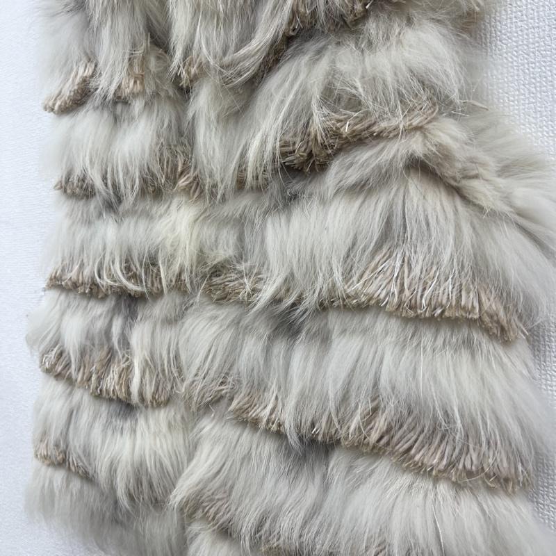 古着 USED ベスト ベスト CHIE IMA カジュアル 毛皮 フリル ファー ベスト アウター 42 ベージュ / ベージュ / beige レディース USED 古着 中古 50168147