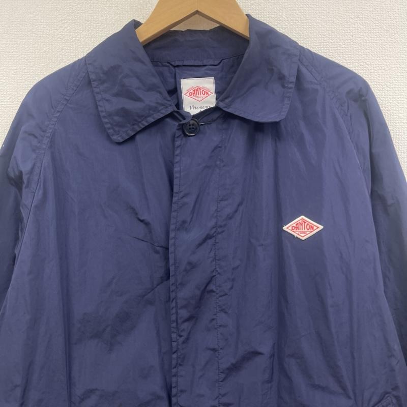 ダントン Danton コート コート一般 テンカラー コート ポリエステル ハーフ コート fa22-112-01 40 紺 / ネイビー / navy メンズ USED 古着 中古 50168151