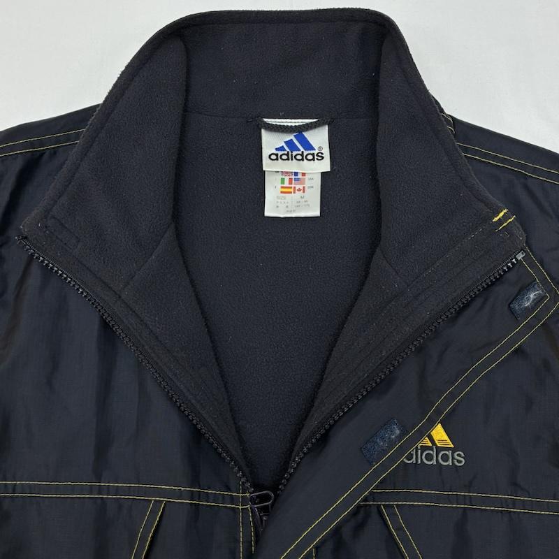 アディダス adidas ジャケット、上着 ジャンパー、ブルゾン 00s オールド フリース ライナー ドローストリング ナイロン ベスト 比翼 フルジップ M メンズ USED 古着 中古 50168152