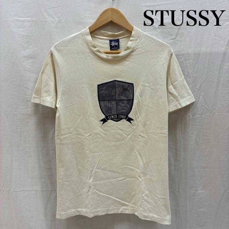 ステューシー STUSSY Tシャツ 半袖 90s OLD ARCHIVE USA製 紺タグ シングルステッチ モザイク エンブレム Tシャツ S メンズ USED 古着 中古 50168161
