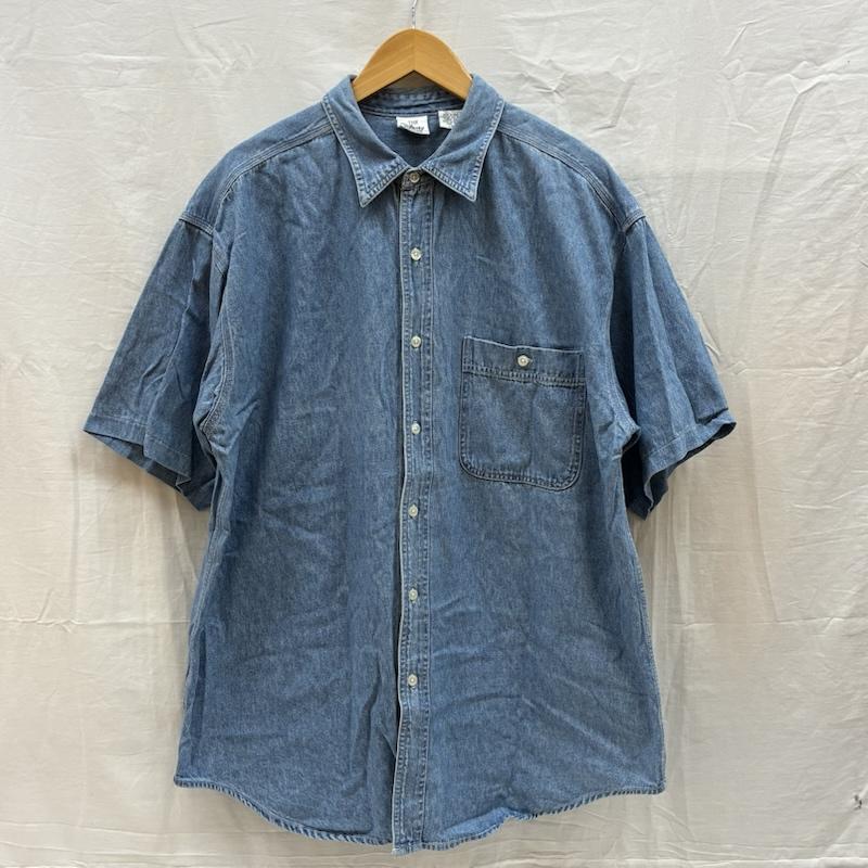 ヴィンテージ VINTAGE シャツ、ブラウス 半袖 The Disney Store 90s ディズニー キャラクター バック 刺繍 デニム シャツ L メンズ USED 古着 中古 50168163