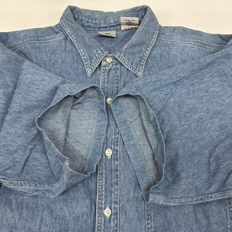 ヴィンテージ VINTAGE シャツ、ブラウス 半袖 The Disney Store 90s ディズニー キャラクター バック 刺繍 デニム シャツ L メンズ USED 古着 中古 50168163