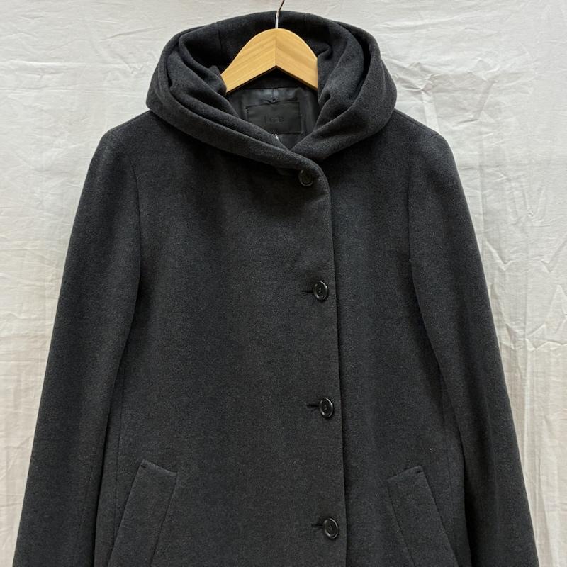アイシービー ICB コート コート一般 カシミヤ 混 ウール ショールカラー フーデッド ロング コート オンワード樫山 - レディース USED 古着 中古 50168167