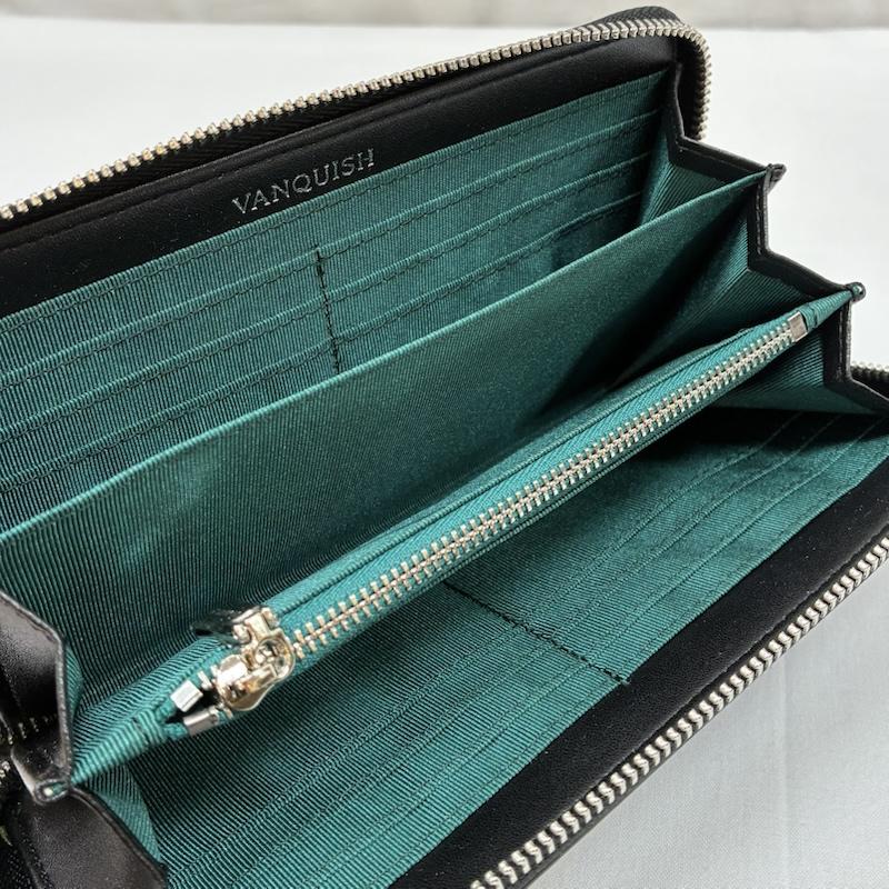 ヴァンキッシュ VANQUISH 財布 長財布 グラデーション スパイク スタッズ ラウンドジップ ロング ウォレット 長財布 - メンズ USED 古着 中古 50168171