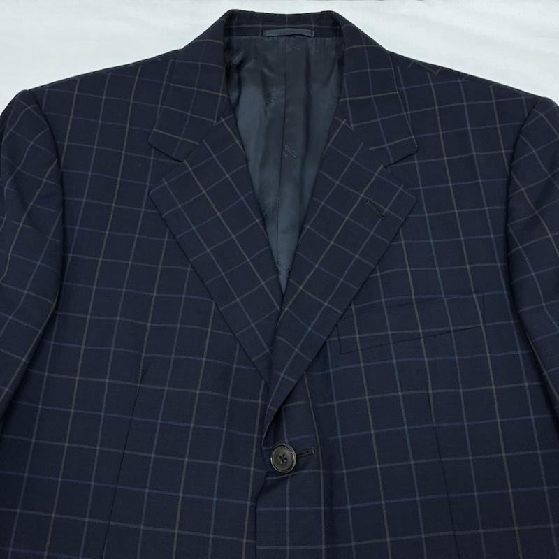 エルメス HERMES ジャケット、上着 ジャケット、ブレザー 90s OLD ARCHIVE ウール 3B テーラード ジャケット ブレザー チェック イタリア製 48 メンズ USED 古着 中古 50168177