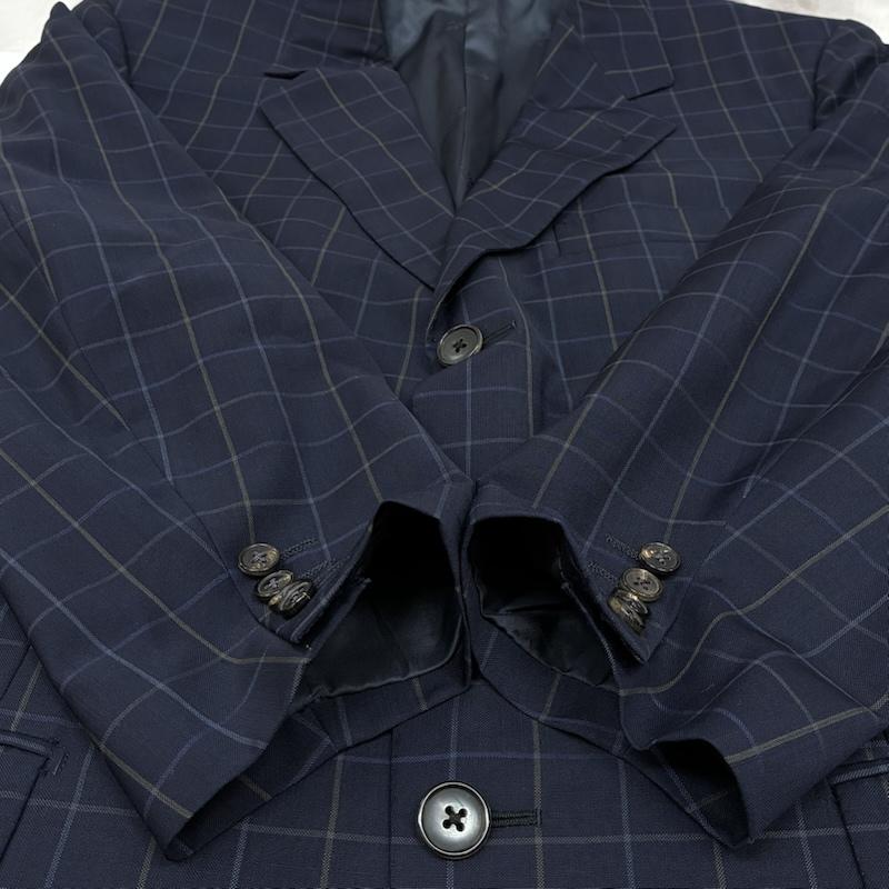 エルメス HERMES ジャケット、上着 ジャケット、ブレザー 90s OLD ARCHIVE ウール 3B テーラード ジャケット ブレザー チェック イタリア製 48 メンズ USED 古着 中古 50168177