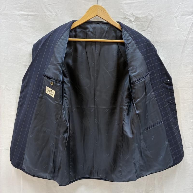 エルメス HERMES ジャケット、上着 ジャケット、ブレザー 90s OLD ARCHIVE ウール 3B テーラード ジャケット ブレザー チェック イタリア製 48 メンズ USED 古着 中古 50168177