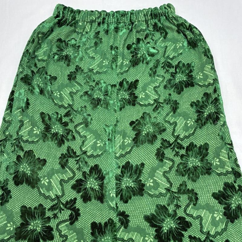 ローブドシャンブル コムデギャルソン robe de chambre COMME des GARCONS パンツ サルエルパンツ 80s ARCHIVE AD表記無し ベルベット ジャカード フラワー 刺繍 イージー ワイド サルエルパンツ - レディース USED 古着 中古 50168180