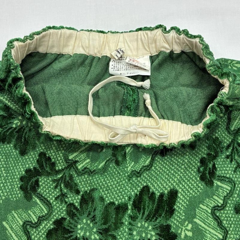ローブドシャンブル コムデギャルソン robe de chambre COMME des GARCONS パンツ サルエルパンツ 80s ARCHIVE AD表記無し ベルベット ジャカード フラワー 刺繍 イージー ワイド サルエルパンツ - レディース USED 古着 中古 50168180