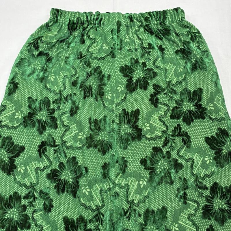 ローブドシャンブル コムデギャルソン robe de chambre COMME des GARCONS パンツ サルエルパンツ 80s ARCHIVE AD表記無し ベルベット ジャカード フラワー 刺繍 イージー ワイド サルエルパンツ - レディース USED 古着 中古 50168180