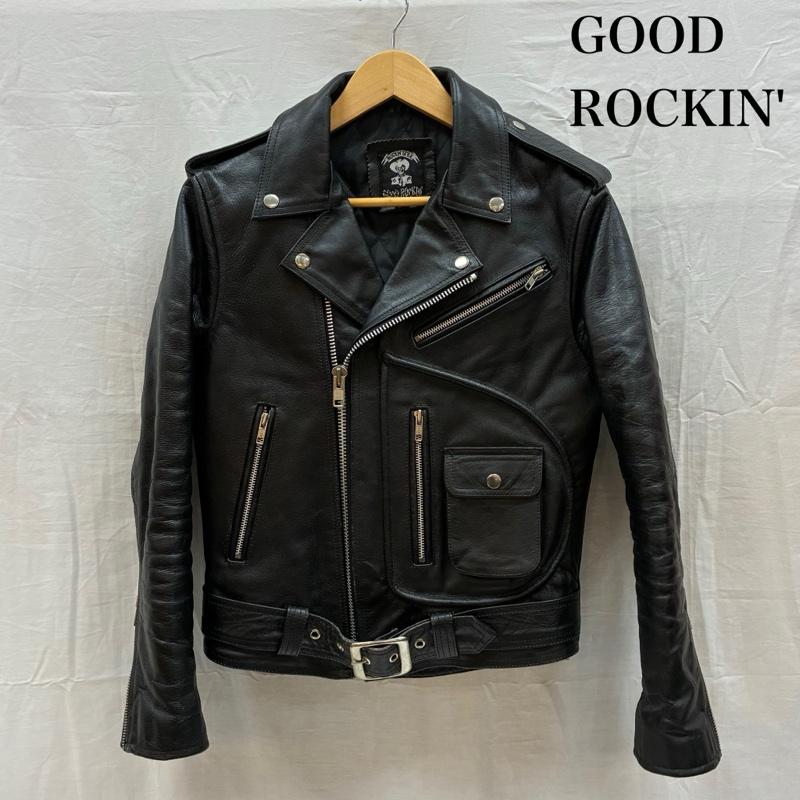 グッドルッキン GOODROCKIN  ジャケット、上着 レザージャケット Dポケ ダブル ライダース レザー ジャケット ダイヤ キルティング 50sスタイル 34 メンズ USED 古着 中古 50168181