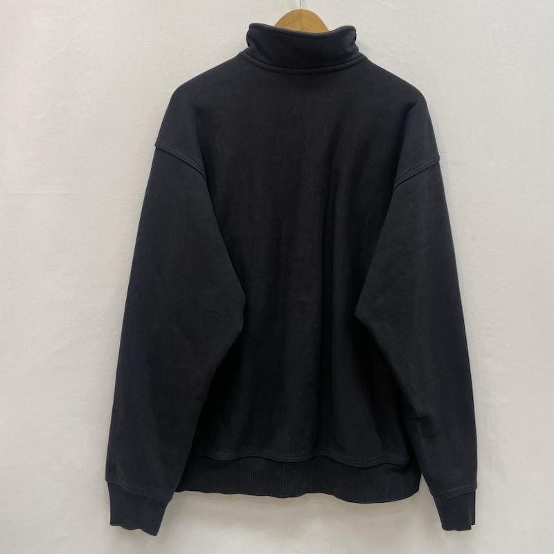 カーハート ダブリューアイピー Carhartt WIP トレーナー 長袖 ハーフ ジップ アメリカン スクリプト スウェット シャツ ワンポイント 刺繍 ロゴ L 黒 / ブラック / black メンズ USED 古着 中古 50168183