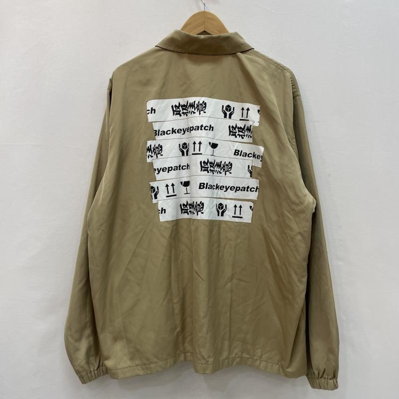 ブラックアイパッチ BlackEyePatch ジャケット、上着 ジャンパー、ブルゾン コーチ ジャケット 取扱注意 グラフィック テープ デザイン L ベージュ / ベージュ / beige メンズ USED 古着 中古 50168184