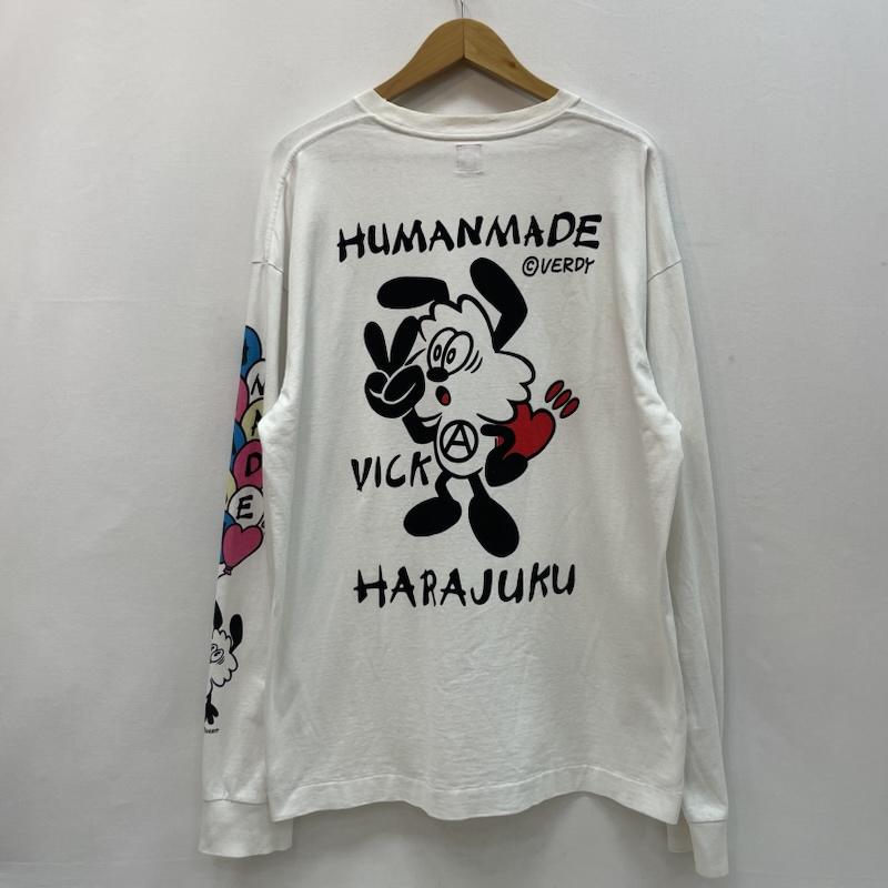 ヒューマンメード HUMAN MADE Tシャツ 長袖 VERDY VICK LONG SLEEVE T-SHIRT 袖 ロゴ XL 白 / ホワイト / white メンズ USED 古着 中古 50168185