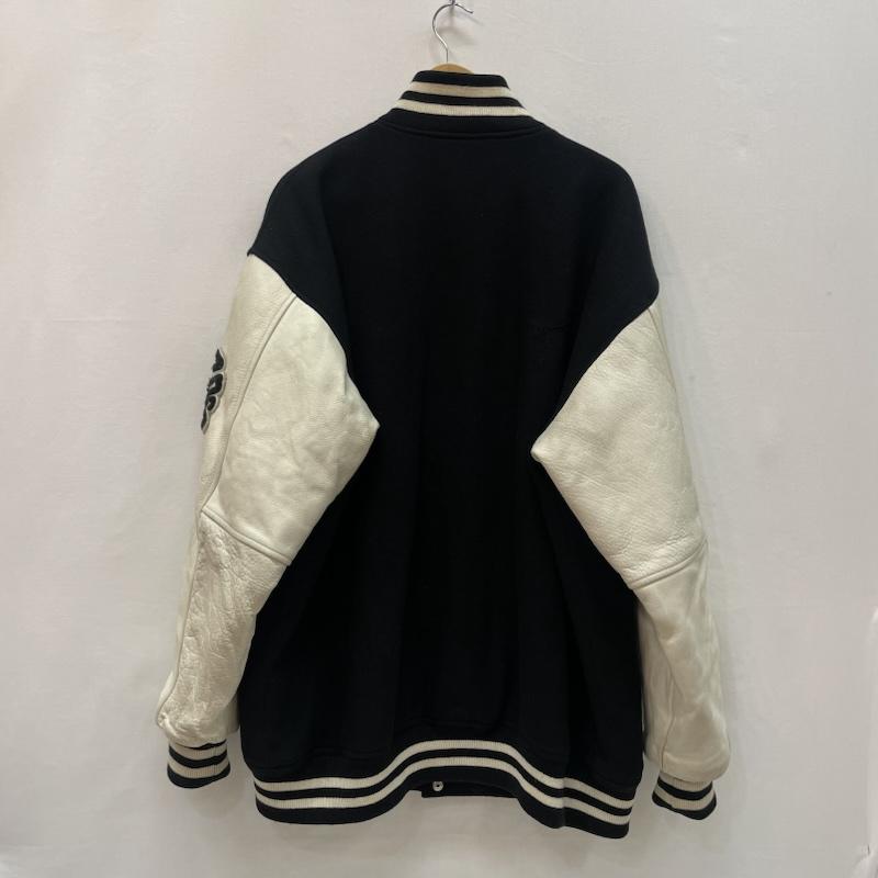 ブラザーフッド BROTHERHOOD ジャケット、上着 ジャンパー、ブルゾン スタジャン ロゴ 刺繍 袖革 L 黒 / ブラック / black X 白 / ホワイト / white メンズ USED 古着 中古 50168187