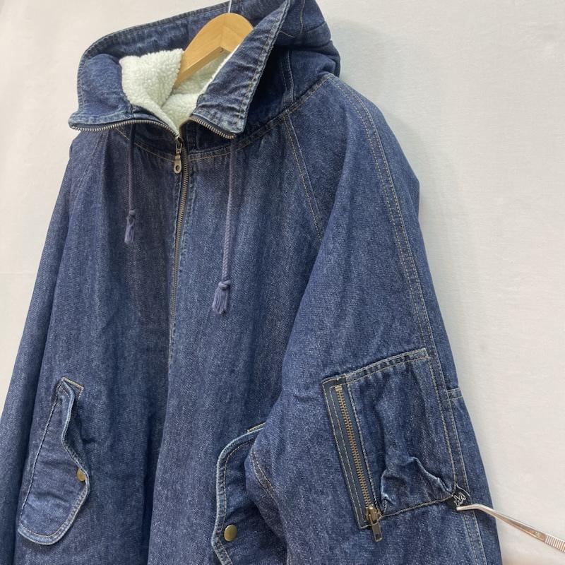 エクストララージ XLARGE ジャケット、上着 ジャケット、ブレザー 90s 00s デニム ボア ジップアップ ジャケット ハイネック L インディゴ / インディゴ / Indigo メンズ USED 古着 中古 50168188