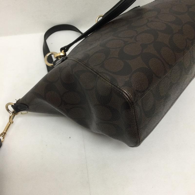 コーチ COACH ショルダーバッグ ショルダーバッグ COACH 2WAY　ショルダー　ハンドバッグ　PVC　ブラウン　茶　総柄　F28989 - 総柄 茶 / ブラウン / brown レディース USED 古着 中古 50168189
