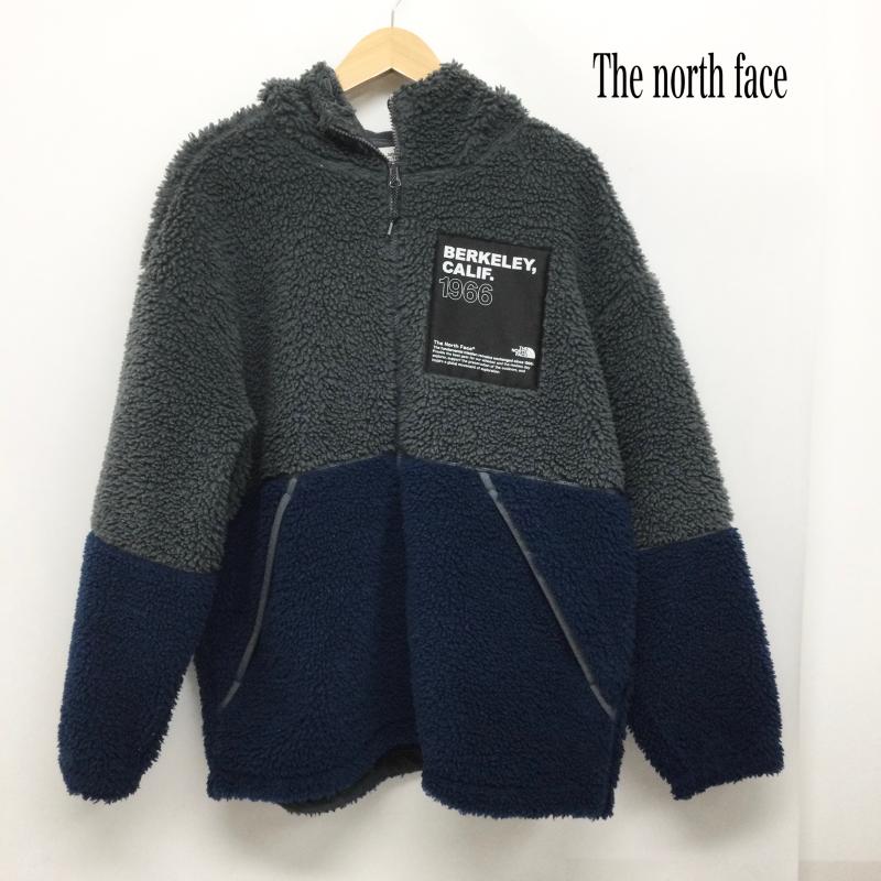 ザノースフェイス THE NORTH FACE ジャケット、上着 ジャンパー、ブルゾン THE NORTH FACE LYMAN FLEECE HOODIE ライマン フリースフーディー NJ4FM53M L ロゴ、文字 灰 / グレー / gray X 紺 / ネイビー / navy メンズ USED 古着 中古 50168193