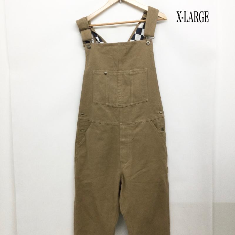 エクストララージ XLARGE サロペット・オーバーオール サロペット、オーバーオール XLARGE  オーバーオール 32 コットン 01161605 M 無地 ベージュ / ベージュ / beige メンズ USED 古着 中古 50168194
