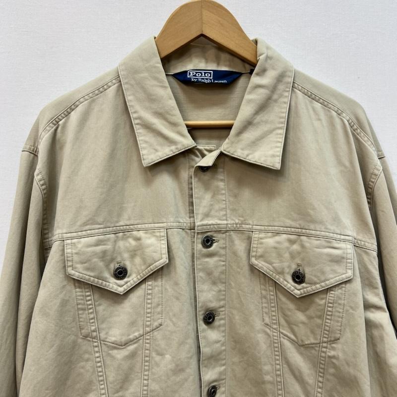ポロバイラルフローレン Polo by RALPH LAUREN ジャケット、上着 ジャンパー、ブルゾン コットン トラッカージャケット ユーロ企画 ヨーロッパ XL ベージュ / ベージュ / beige メンズ USED 古着 中古 50168200