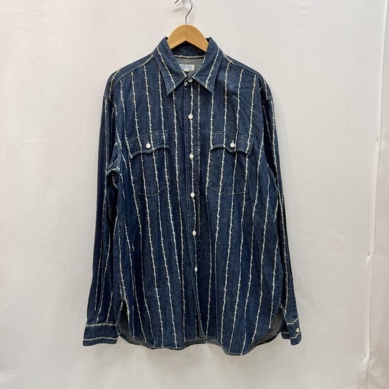 シュガーケーン SUGAR CANE シャツ、ブラウス 長袖 有刺鉄線柄 デニム ワークシャツ M21322 M品番 L インディゴ / インディゴ / Indigo メンズ USED 古着 中古 50168202