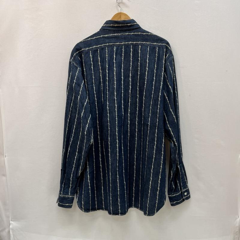シュガーケーン SUGAR CANE シャツ、ブラウス 長袖 有刺鉄線柄 デニム ワークシャツ M21322 M品番 L インディゴ / インディゴ / Indigo メンズ USED 古着 中古 50168202