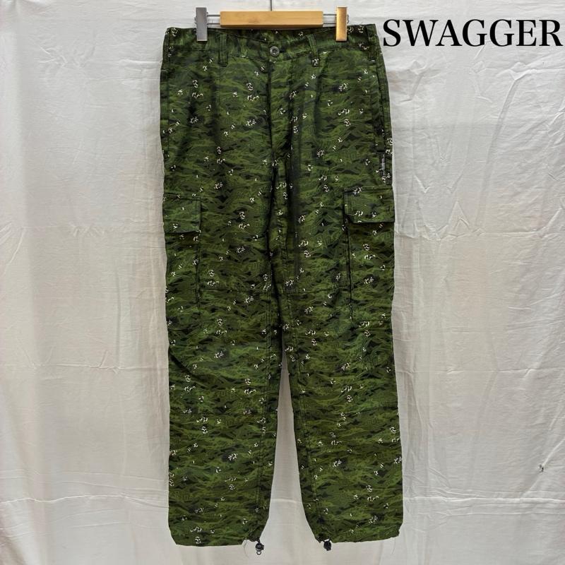 スワッガー SWAGGER パンツ ワークパンツ、ペインターパンツ 00s ARCHIVE ジャガード 6ポケット ドローストリング カーゴパンツ SWGPTS-038 34インチ メンズ USED 古着 中古 50168204