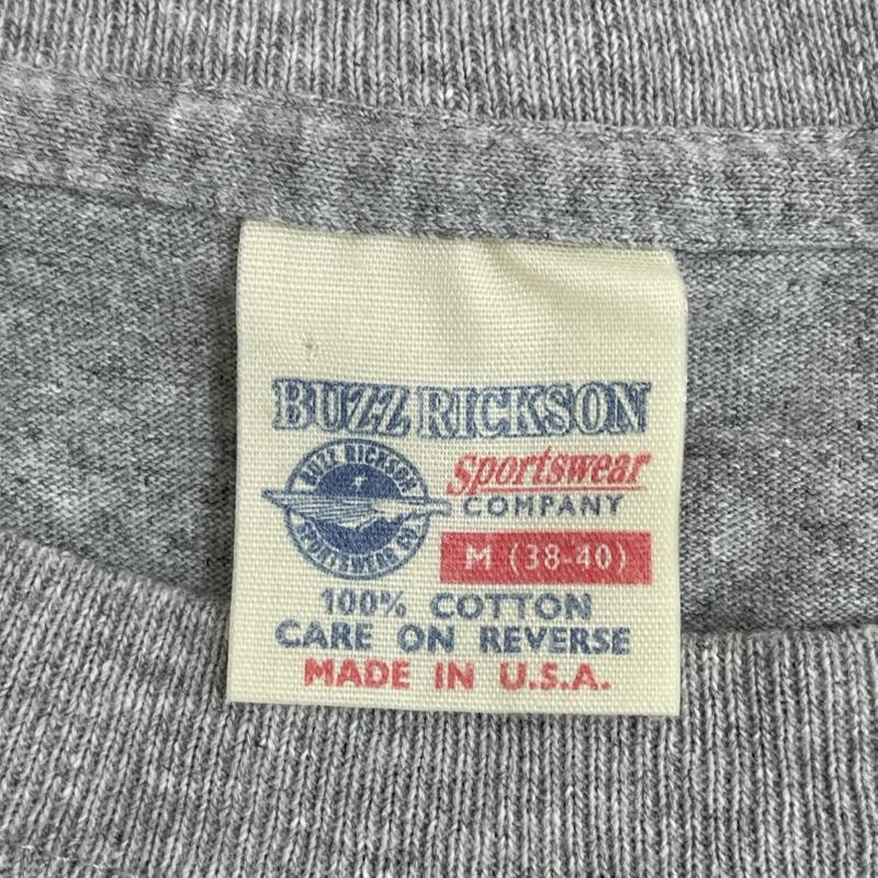 バズリクソンズ Buzz Rickson s Tシャツ 半袖 USA製 366 FBW ミリタリー プリント Tシャツ カットソー 灰 / グレー / gray メンズ USED 古着 中古 50168209