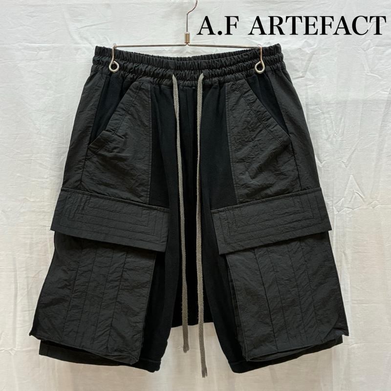 古着 USED パンツ ショートパンツ A.F ARTEFACT エーエフアーティファクト スウェット ナイロン 切替 サルエル ハーフパンツ - メンズ USED 古着 中古 50168210