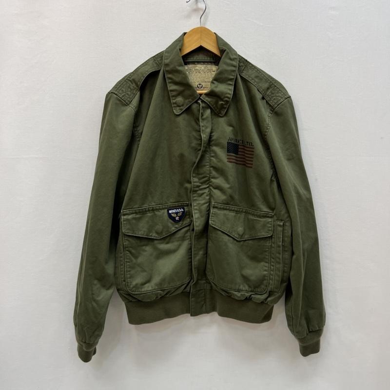 アヴィレックス AVIREX ジャケット、上着 フライトジャケット × PEANUTS コットン A-2 スヌーピー FLYING ACE L カーキ / カーキ / khaki メンズ USED 古着 中古 50168211