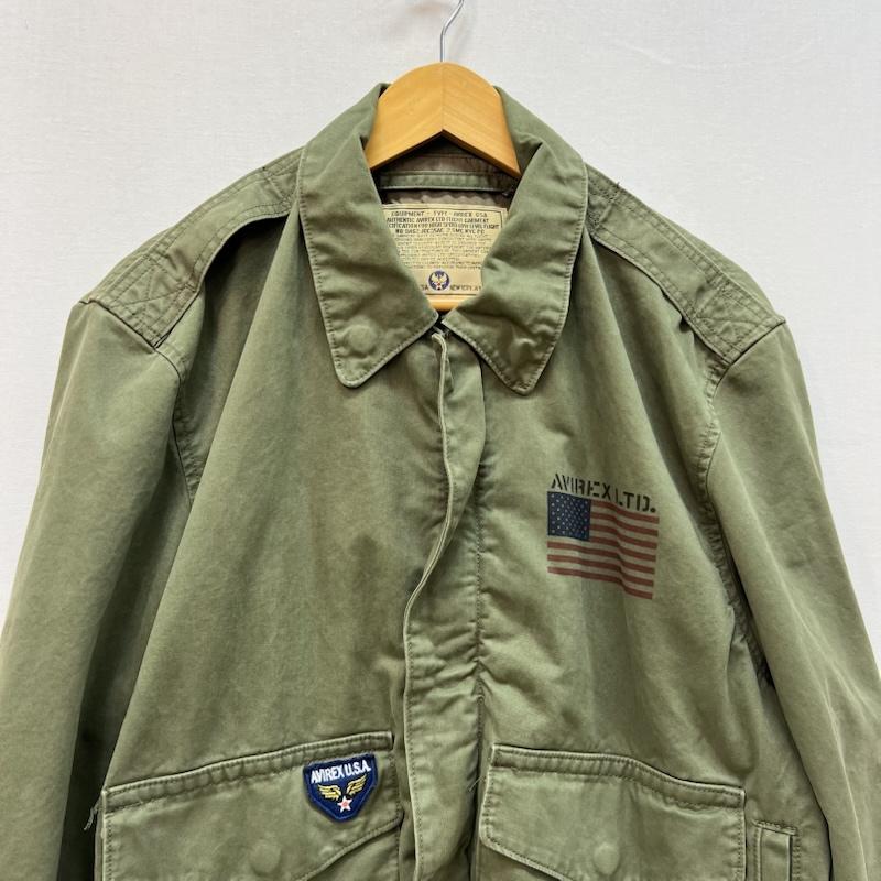 アヴィレックス AVIREX ジャケット、上着 フライトジャケット × PEANUTS コットン A-2 スヌーピー FLYING ACE L カーキ / カーキ / khaki メンズ USED 古着 中古 50168211