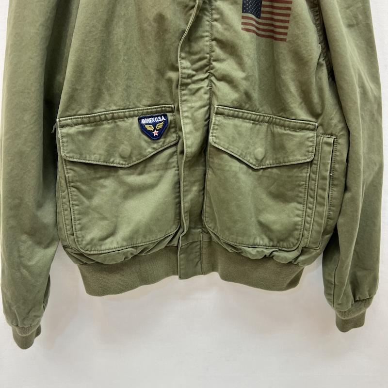 アヴィレックス AVIREX ジャケット、上着 フライトジャケット × PEANUTS コットン A-2 スヌーピー FLYING ACE L カーキ / カーキ / khaki メンズ USED 古着 中古 50168211