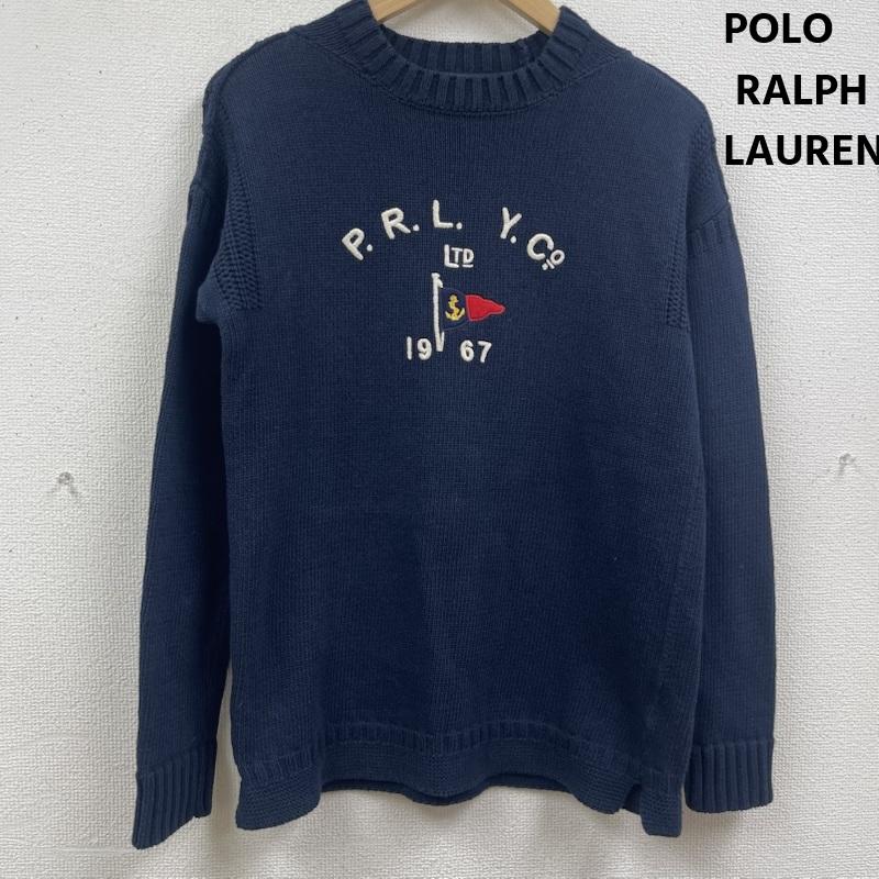 ポロラルフローレン POLO RALPH LAUREN ニット、セーター 長袖 P.R.L. Yacht Club 刺繍 クルーネック ニット セーター XS 紺 / ネイビー / navy メンズ USED 古着 中古 50168212