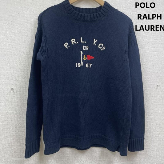 ポロラルフローレン POLO RALPH LAUREN ニット、セーター 長袖 P.R.L. Yacht Club 刺繍 クルーネック ニット セーター XS 紺 / ネイビー / navy メンズ USED 古着 中古 50168212