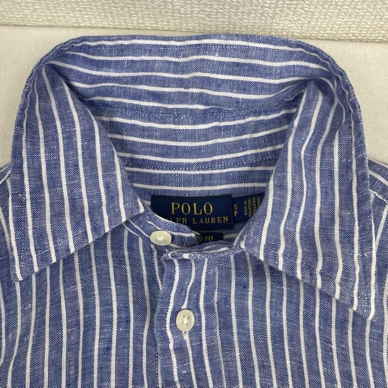 ポロラルフローレン POLO RALPH LAUREN シャツ、ブラウス 長袖 ポニー刺繍 ブルーストライプ リネン 長袖 カジュアル シャツ S 青 / ブルー / blue メンズ USED 古着 中古 50168214