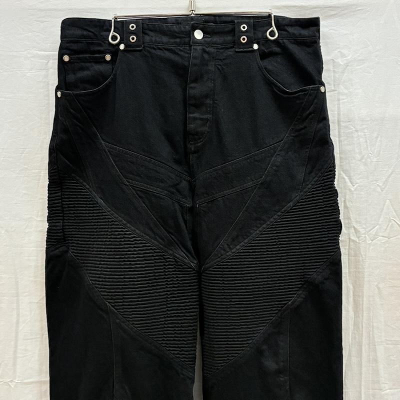 古着 USED パンツ デニム、ジーンズ LIBERE リベーレ 24SS バイカー カッティング ジーンズ 13oz ワイド ブラック デニム パンツ 3 メンズ USED 古着 中古 50168216