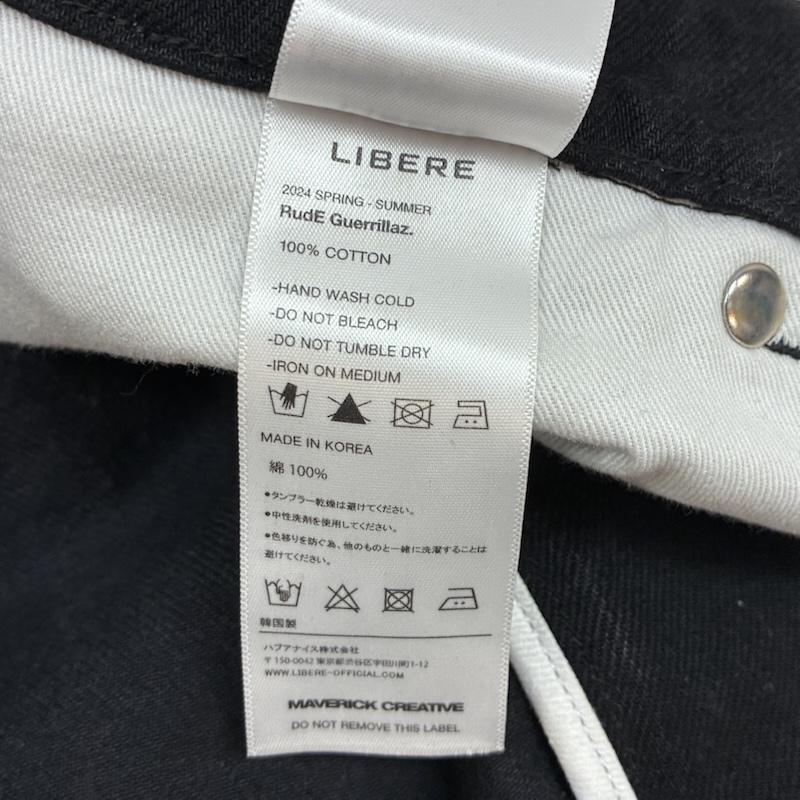 古着 USED パンツ デニム、ジーンズ LIBERE リベーレ 24SS バイカー カッティング ジーンズ 13oz ワイド ブラック デニム パンツ 3 メンズ USED 古着 中古 50168216