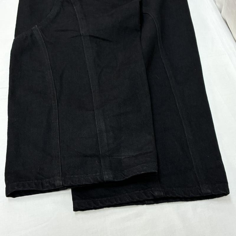 古着 USED パンツ デニム、ジーンズ LIBERE リベーレ 24SS バイカー カッティング ジーンズ 13oz ワイド ブラック デニム パンツ 3 メンズ USED 古着 中古 50168216