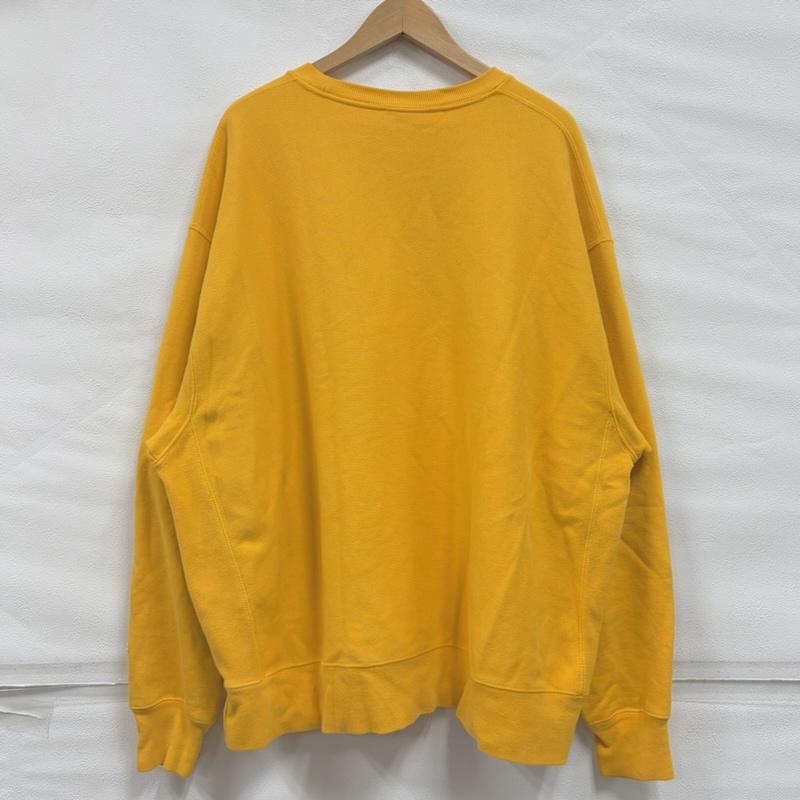 チャンピオン Champion トレーナー 長袖 REVERSEWEAVE リバースウィーブ スウェット プルオーバー トレーナー ロゴ 刺繍 XXL ワンポイント X ロゴ、文字 X 刺繍 黄 / イエロー / yellow メンズ USED 古着 中古 50168217