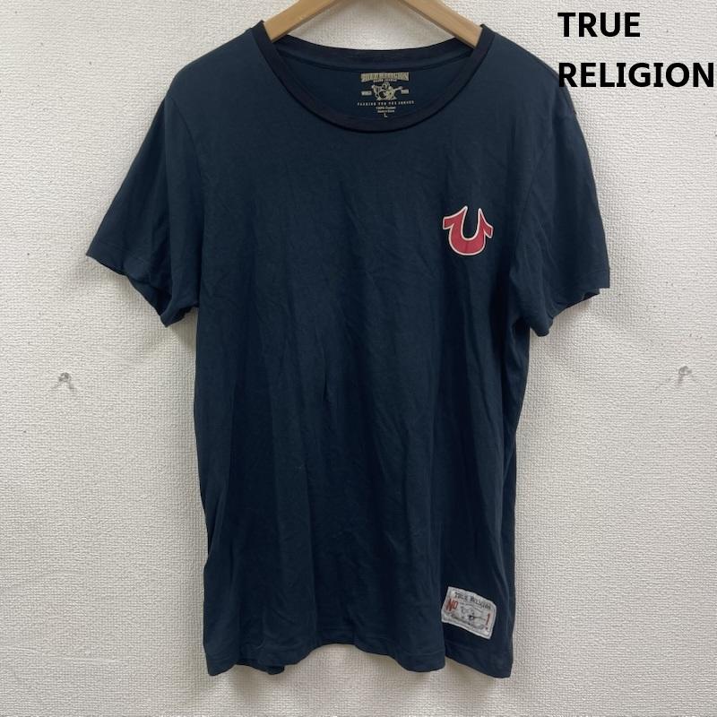 トゥルーレリジョン TRUE RELIGION Tシャツ 半袖 Fashion for the Senses バック プリント tシャツ カットソー L 黒 / ブラック / black メンズ USED 古着 中古 50168224