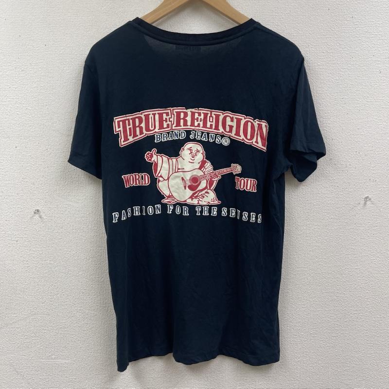 トゥルーレリジョン TRUE RELIGION Tシャツ 半袖 Fashion for the Senses バック プリント tシャツ カットソー L 黒 / ブラック / black メンズ USED 古着 中古 50168224
