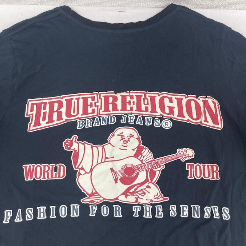 トゥルーレリジョン TRUE RELIGION Tシャツ 半袖 Fashion for the Senses バック プリント tシャツ カットソー L 黒 / ブラック / black メンズ USED 古着 中古 50168224