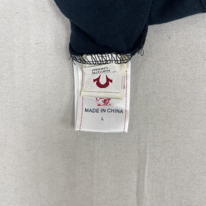 トゥルーレリジョン TRUE RELIGION Tシャツ 半袖 Fashion for the Senses バック プリント tシャツ カットソー L 黒 / ブラック / black メンズ USED 古着 中古 50168224