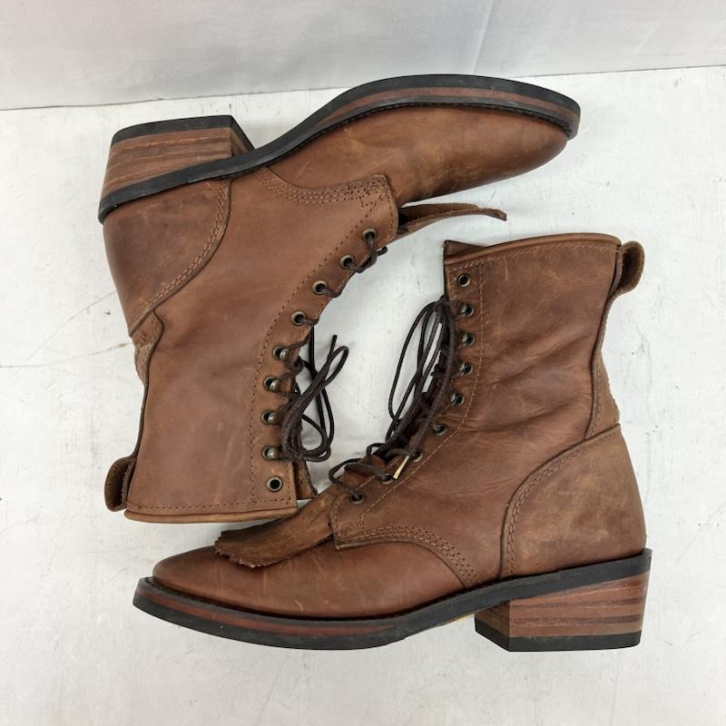 古着 USED ブーツ 一般 メキシコ製 レザーブーツ ウエスタン ワーク US：9 茶 / ブラウン / brown メンズ USED 古着 中古 50168229