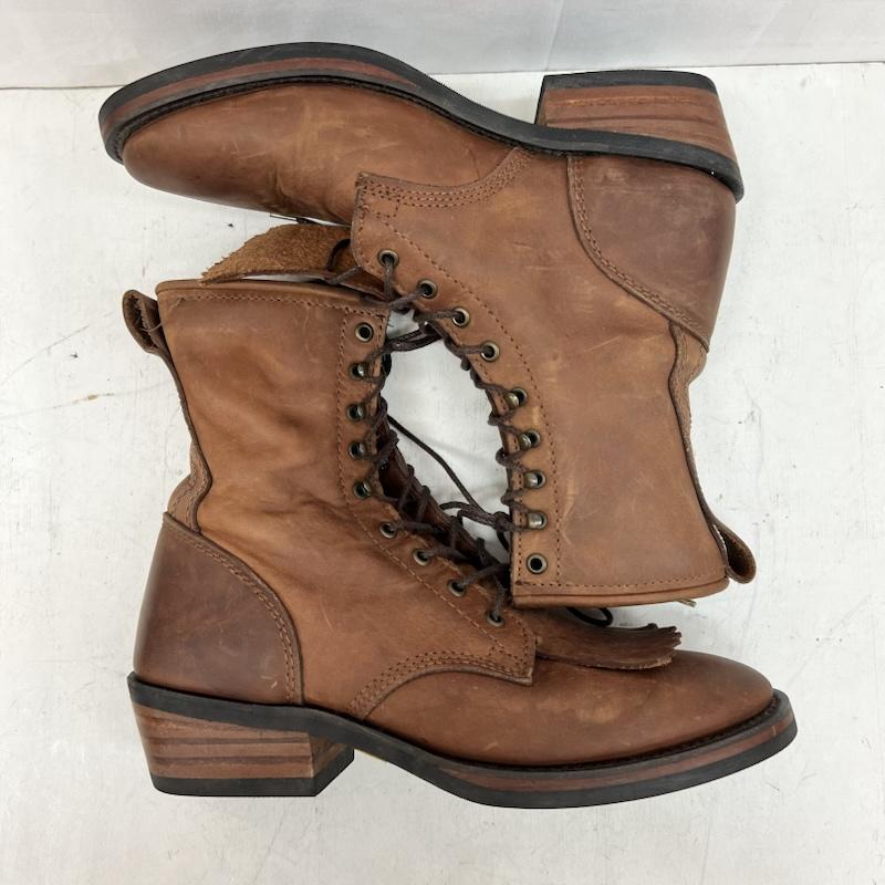 古着 USED ブーツ 一般 メキシコ製 レザーブーツ ウエスタン ワーク US：9 茶 / ブラウン / brown メンズ USED 古着 中古 50168229