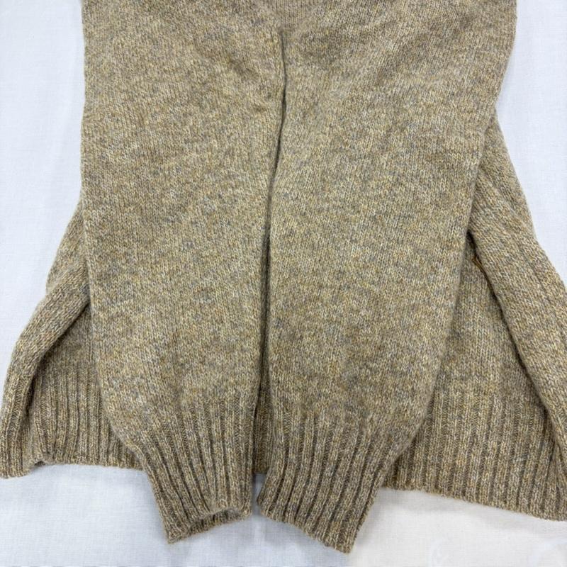 イヴサンローラン Yves Saint Laurent ニット、セーター 長袖 90s クルーネック ウール ニット セーター ロゴ 刺繍 イタリア製 ヴィンテージ - ワンポイント X ロゴ、文字 X 刺繍 ベージュ / ベージュ / beige X 茶 / ブラウン / brown メンズ USED 古着 中古 50168230